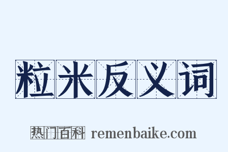 粒米反义词是什么意思的图片